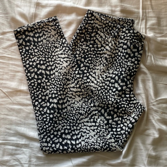 Cache Pants - Cache Monochrome Abstract Print Pants